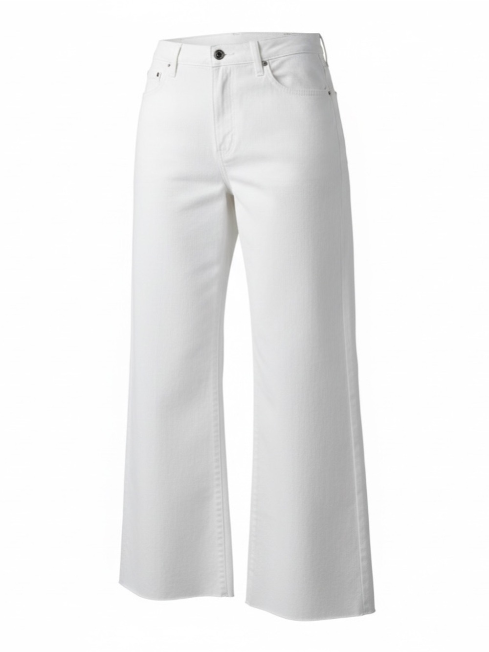 Ag Adriano Goldschmied Saige Wide Leg Crop Jeans in White
